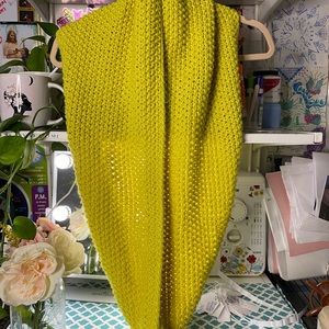 Yellow knitted scarf